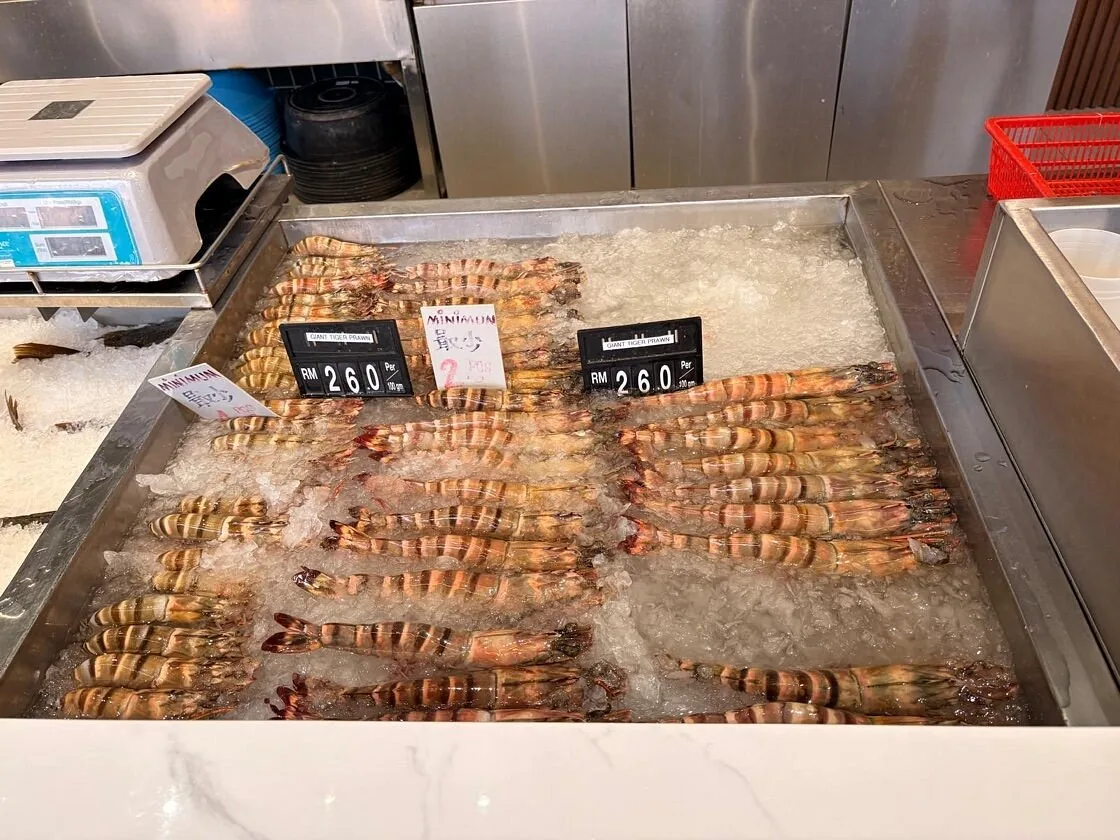 Choose your seafood at Orkid Ria Seafood Restaurant