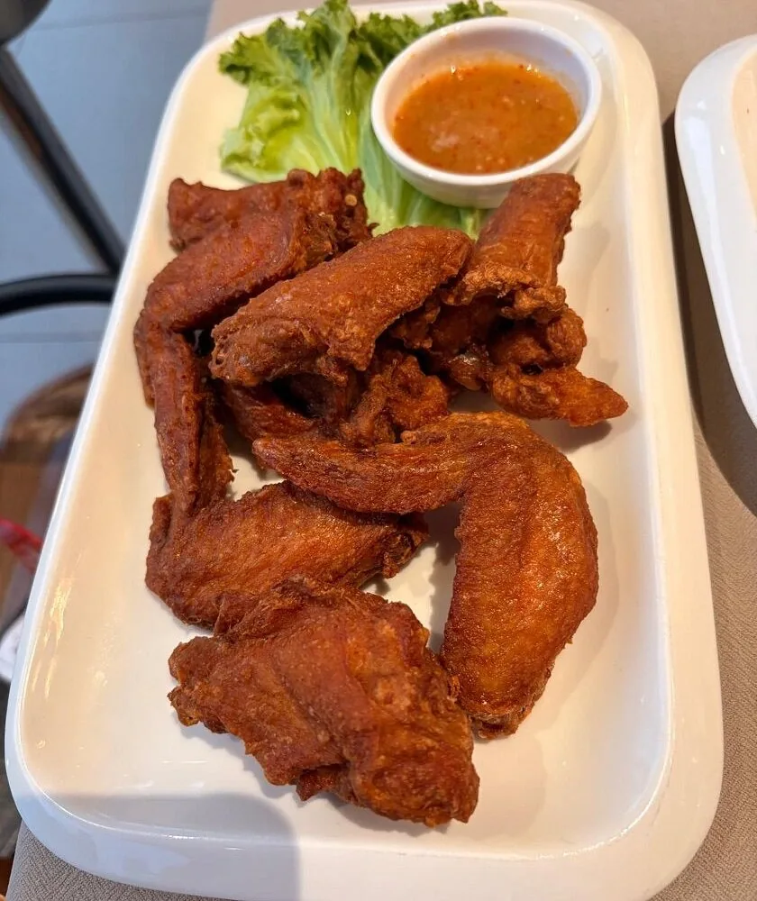 Crispy chicken wings at Orkid Ria Seafood Restaurant