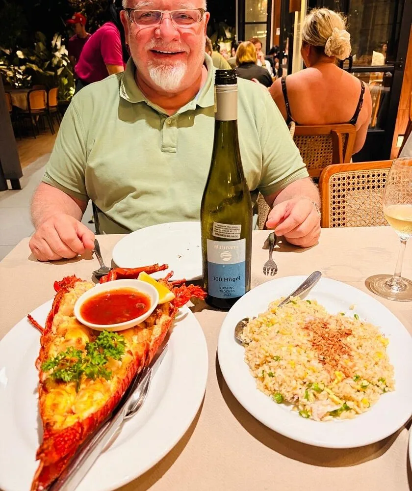 Lobster dinner at Orkid Ria Seafood Restaurant